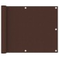 vidaXL Toldo para balcón de tela oxford marrón 75x600 cm vidaXL Toldo para balcón de tela oxford marrón 75x600 cm