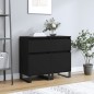 vidaXL Aparadores 2 uds madera de ingeniería negro 40x35x70 cm vidaXL Aparadores 2 uds madera de ingeniería negro 40x35x70 cm