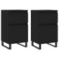 vidaXL Aparadores 2 uds madera de ingeniería negro 40x35x70 cm vidaXL Aparadores 2 uds madera de ingeniería negro 40x35x70 cm