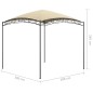 vidaXL Cenador crema 3x3x2,65 m 180 g/m² vidaXL Cenador crema 3x3x2,65 m 180 g/m²