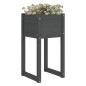 vidaXL Jardinera de madera maciza de pino gris 40x40x81 cm vidaXL Jardinera de madera maciza de pino gris 40x40x81 cm