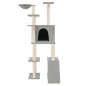 vidaXL Rascador para gatos con postes de sisal gris claro 166 cm vidaXL Rascador para gatos con postes de sisal gris claro 166 cm