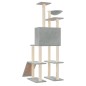 vidaXL Rascador para gatos con postes de sisal gris claro 166 cm vidaXL Rascador para gatos con postes de sisal gris claro 166 cm