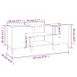 vidaXL Mueble para discos madera contrachapada blanco 121x38x48 cm vidaXL Mueble para discos madera contrachapada blanco 121x38x48 cm