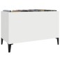 vidaXL Mueble para discos madera contrachapada blanco 74,5x38x48 cm vidaXL Mueble para discos madera contrachapada blanco 74,5x38x48 cm