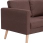 vidaXL Conjunto de sofás 2 piezas tela marrón vidaXL Conjunto de sofás 2 piezas tela marrón