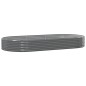 vidaXL Jardinera arriate acero recubrimiento polvo gris 296x140x36cm vidaXL Jardinera arriate acero recubrimiento polvo gris 296x140x36cm