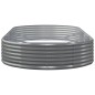 vidaXL Jardinera arriate acero recubrimiento polvo gris 296x140x36cm vidaXL Jardinera arriate acero recubrimiento polvo gris 296x140x36cm