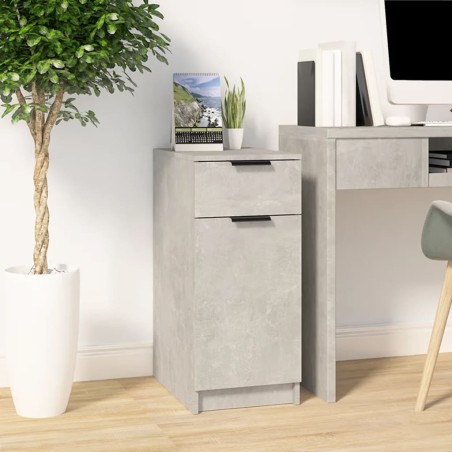 vidaXL Armario de escritorio madera contrachapada gris 33,5x50x75 cm