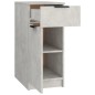 vidaXL Armario de escritorio madera contrachapada gris 33,5x50x75 cm