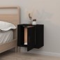 vidaXL Mesita de noche de pared negro 50x30x47 cm vidaXL Mesita de noche de pared negro 50x30x47 cm