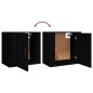 vidaXL Mesita de noche de pared negro 50x30x47 cm vidaXL Mesita de noche de pared negro 50x30x47 cm