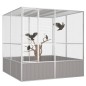 vidaXL Jaula pájaros acero galvanizado gris 213,5x217,5x211,5 cm vidaXL Jaula pájaros acero galvanizado gris 213,5x217,5x211,5 cm