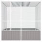 vidaXL Jaula pájaros acero galvanizado gris 213,5x217,5x211,5 cm vidaXL Jaula pájaros acero galvanizado gris 213,5x217,5x211,5 cm
