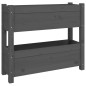 vidaXL Jardinera de madera maciza de pino gris 77x25x66 cm