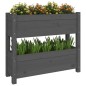 vidaXL Jardinera de madera maciza de pino gris 77x25x66 cm