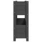 vidaXL Jardinera de madera maciza de pino gris 77x25x66 cm