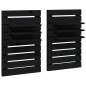 vidaXL Estantes mesitas de pared 2 uds madera maciza de pino negro vidaXL Estantes mesitas de pared 2 uds madera maciza de pino negro