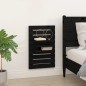 vidaXL Estantes mesitas de pared 2 uds madera maciza de pino negro vidaXL Estantes mesitas de pared 2 uds madera maciza de pino negro