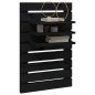 vidaXL Estantes mesitas de pared 2 uds madera maciza de pino negro vidaXL Estantes mesitas de pared 2 uds madera maciza de pino negro