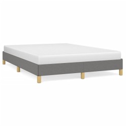 vidaXL Estructura de cama de tela gris oscuro 160x200 cm