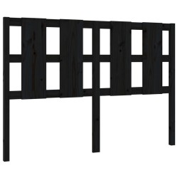 vidaXL Cabecero de cama madera maciza de pino negro 125,5x4x100 cm