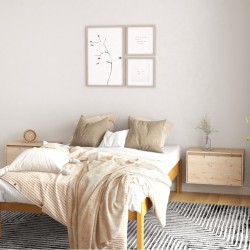 vidaXL Armario de pared 2 unidades madera maciza de pino 60x30x35 cm