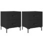 vidaXL Mesitas de noche 2 uds madera ingeniería negro 40x35x47,5 cm vidaXL Mesitas de noche 2 uds madera ingeniería negro 40x35x47,5 cm