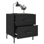 vidaXL Mesitas de noche 2 uds madera ingeniería negro 40x35x47,5 cm vidaXL Mesitas de noche 2 uds madera ingeniería negro 40x35x47,5 cm