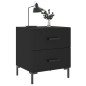 vidaXL Mesitas de noche 2 uds madera ingeniería negro 40x35x47,5 cm vidaXL Mesitas de noche 2 uds madera ingeniería negro 40x35x47,5 cm