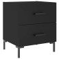 vidaXL Mesitas de noche 2 uds madera ingeniería negro 40x35x47,5 cm vidaXL Mesitas de noche 2 uds madera ingeniería negro 40x35x47,5 cm