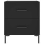 vidaXL Mesitas de noche 2 uds madera ingeniería negro 40x35x47,5 cm vidaXL Mesitas de noche 2 uds madera ingeniería negro 40x35x47,5 cm