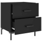 vidaXL Mesitas de noche 2 uds madera ingeniería negro 40x35x47,5 cm vidaXL Mesitas de noche 2 uds madera ingeniería negro 40x35x47,5 cm