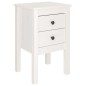 vidaXL Mesita de noche madera maciza de pino blanco 40x35x61,5 cm vidaXL Mesita de noche madera maciza de pino blanco 40x35x61,5 cm