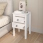 vidaXL Mesita de noche madera maciza de pino blanco 40x35x61,5 cm vidaXL Mesita de noche madera maciza de pino blanco 40x35x61,5 cm