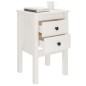 vidaXL Mesita de noche madera maciza de pino blanco 40x35x61,5 cm vidaXL Mesita de noche madera maciza de pino blanco 40x35x61,5 cm