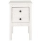 vidaXL Mesita de noche madera maciza de pino blanco 40x35x61,5 cm vidaXL Mesita de noche madera maciza de pino blanco 40x35x61,5 cm