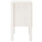 vidaXL Mesita de noche madera maciza de pino blanco 40x35x61,5 cm vidaXL Mesita de noche madera maciza de pino blanco 40x35x61,5 cm