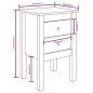 vidaXL Mesita de noche madera maciza de pino blanco 40x35x61,5 cm vidaXL Mesita de noche madera maciza de pino blanco 40x35x61,5 cm