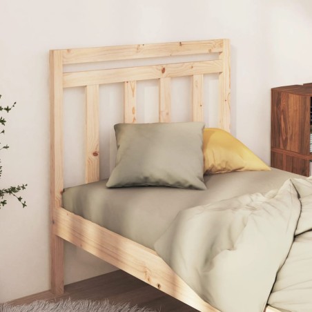 vidaXL Cabecero de cama madera maciza de pino 96x4x100 cm