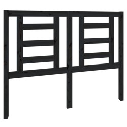 vidaXL Cabecero de cama madera maciza de pino negro 126x4x100 cm