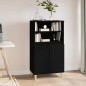 vidaXL Aparador alto madera contrachapada negro 60x36x110 cm vidaXL Aparador alto madera contrachapada negro 60x36x110 cm