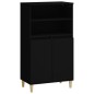 vidaXL Aparador alto madera contrachapada negro 60x36x110 cm vidaXL Aparador alto madera contrachapada negro 60x36x110 cm