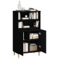 vidaXL Aparador alto madera contrachapada negro 60x36x110 cm vidaXL Aparador alto madera contrachapada negro 60x36x110 cm