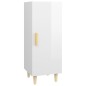 vidaXL Aparador de madera contrachapada blanco brillante 34,5x34x90 cm vidaXL Aparador de madera contrachapada blanco brillante 34,5x34x90 cm