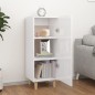 vidaXL Aparador de madera contrachapada blanco brillante 34,5x34x90 cm vidaXL Aparador de madera contrachapada blanco brillante 34,5x34x90 cm
