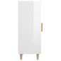 vidaXL Aparador de madera contrachapada blanco brillante 34,5x34x90 cm vidaXL Aparador de madera contrachapada blanco brillante 34,5x34x90 cm
