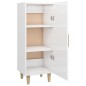 vidaXL Aparador de madera contrachapada blanco brillante 34,5x34x90 cm vidaXL Aparador de madera contrachapada blanco brillante 34,5x34x90 cm