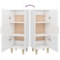 vidaXL Aparador de madera contrachapada blanco brillante 34,5x34x90 cm vidaXL Aparador de madera contrachapada blanco brillante 34,5x34x90 cm