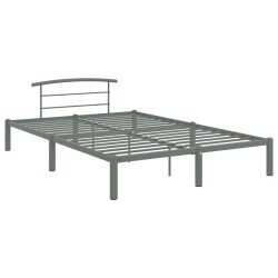 vidaXL Estructura de cama de metal gris 140x200 cm